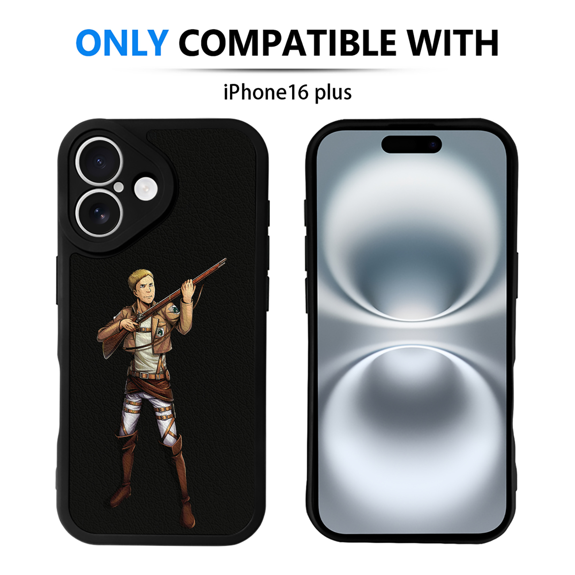 （画像用） 進撃の巨人 Attack on Titan 【iPhone 16シリーズ対応】シリコンスマホケース（レザー調） 材質：シリコン